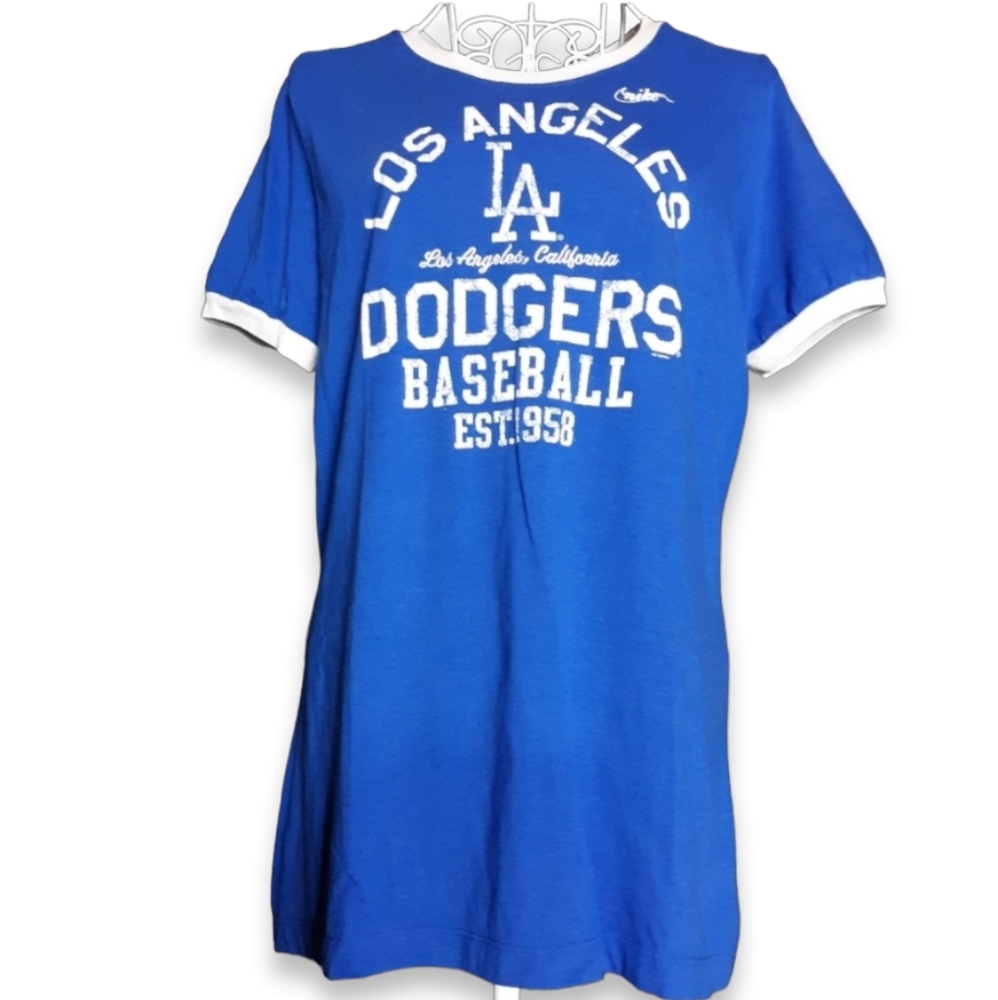 Nike LA Dodgers Slim Fit Blue Tee SZ XL.